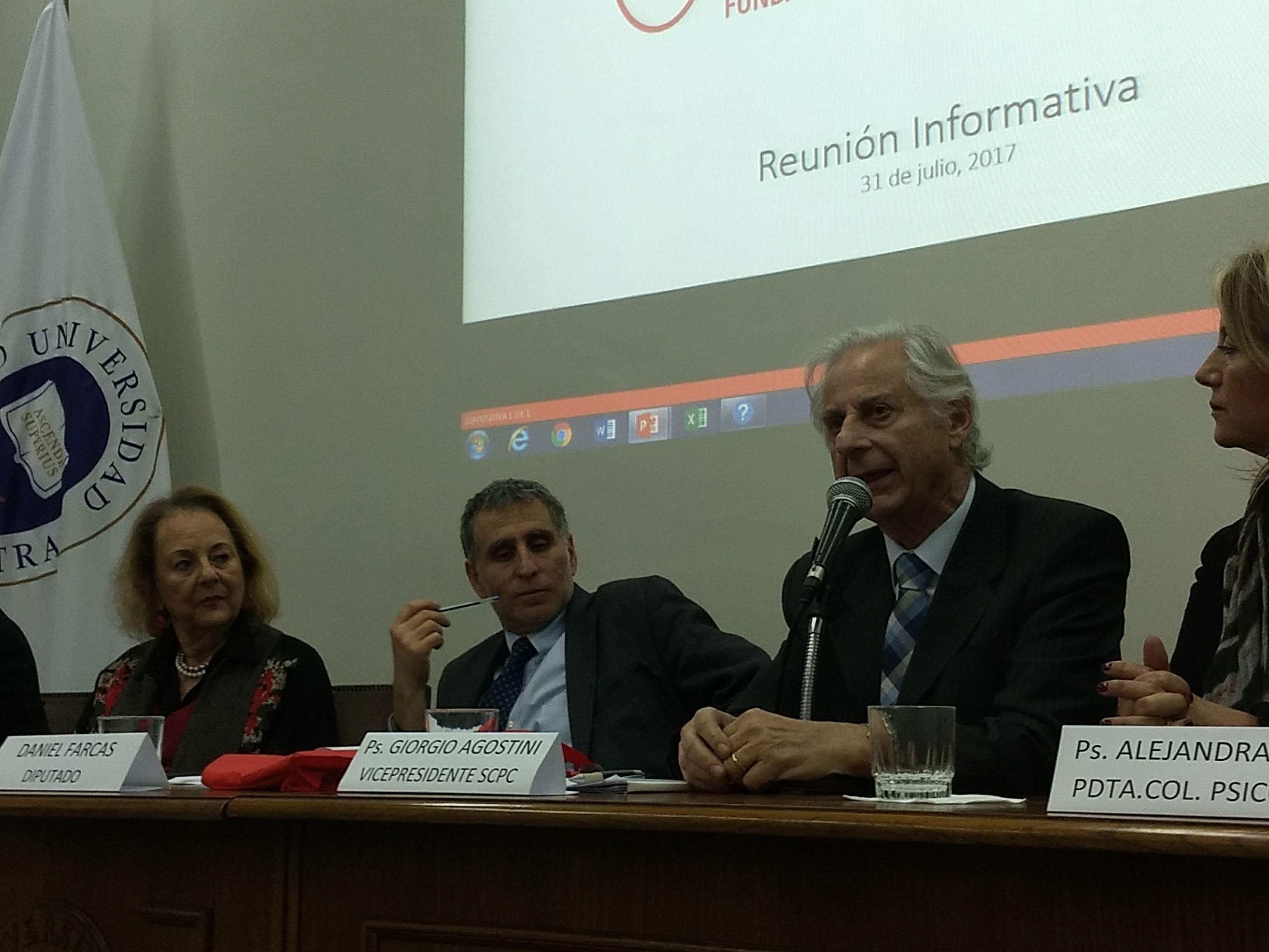 Encuentro SCPC. Susana Ifland (SCPC), Dip Daniel Farcas y Giorgio Agostini (SCPC)