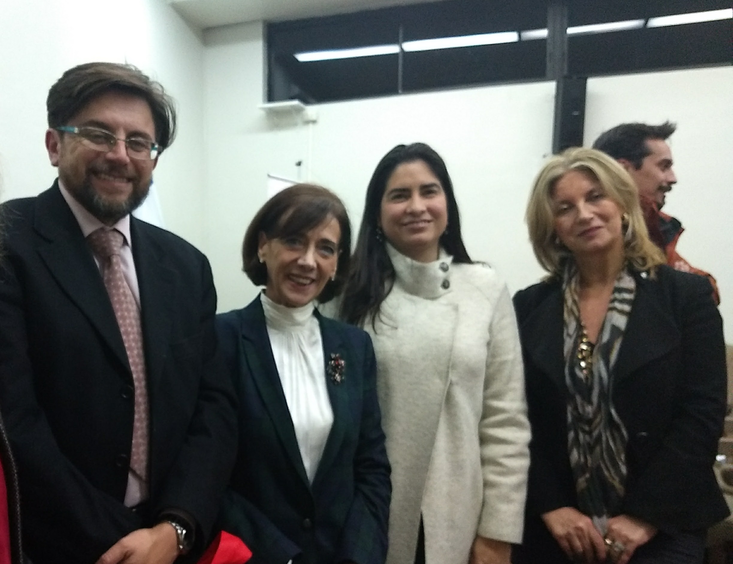 Ivan Armijo (UGM), Ximena Vasquez (SCPC), Rocio Chirinos (UGM), Alejandra Melus (Colegio Psicólogos)